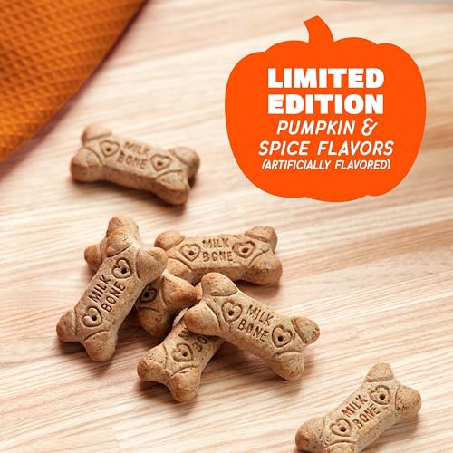 Image of Milk-Bone Limited Edition Pup-kin Spice Flavor Small Biscuit Dog Treats, 8 Ounce (Pack of 2)