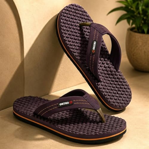 Image of ORTHO JOY House Slipper for Women's Care | Orthopaedic | Diabetic | Acupressure | Comfortable | MCR | Flip Flop Ladies and Girl's Home for Daily Use