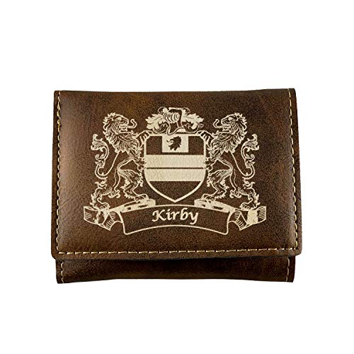 Kirby Irish Coat of Arms Rustic Leather Wallet