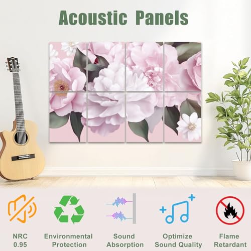 8 Pack Paneles Acústicos Artísticos Absorbentes de Sonido Multicolor 48"x32" miniatura 3