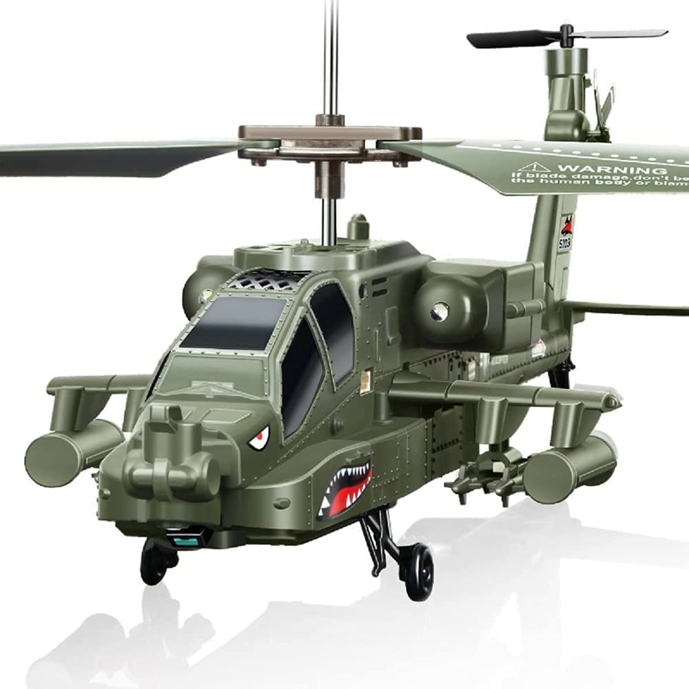 Simulation Fighter S109G Remote Control Aircraft Children's Toy 2.4GHz Altitude Hold Helicopter One Key Take Off/Landing Military Helicopter Indoor Drones RC Helicopter Toy