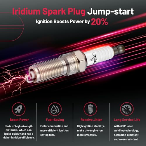 Image of BDFHYK Ignition Coil Pack UF622 and Iridium Spark Plugs SP548 Compatible with Ford F150 2011-2016 Mustang 2011-2015 5.0L V8 Ford Oem Coil Pack Coil for F-150 DG542 522197 LTR6AHX 91276 Set of 8