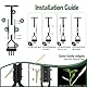 ZEMBSOYA Aerifizierer für Rasen, Rasenlüfter Schwarz Metall Hocheffizienter Manueller Rasenlüfter für Garten und Hof Mit Schraubenschlüssel mit Klemme