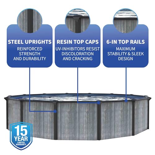 Blue-Wave-San-Pedro-24-ft-Round-52-in-Deep-6-in-Top-Rail-Above-Ground-Steel-Wall-Swimming-Pool-Package Blue Wave San Pedro 24 ft Round 52 in Deep 6 in Top Rail Above Ground Steel Wall Swimming Pool Package