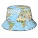 Produktbild Eimer Hut Fischerhüte Fischerhut Sun Hat Fisherman Hat Cap Bucket Hat Packable Reversible World Environmental Map 3D Printing UV Sun Protection Travel Cap Outdoor Camping Fishing Safari