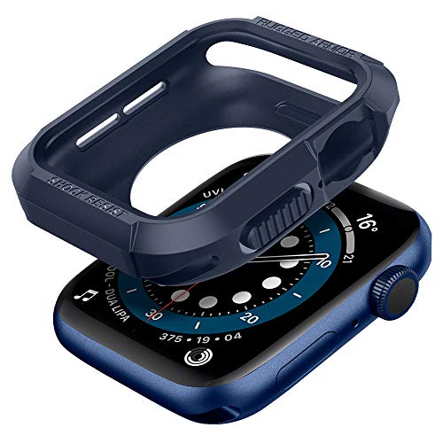 Spigen Rugged Armor Designed for Apple Watch Case for 44mm Series 6/SE/5/4 - Navy Blue