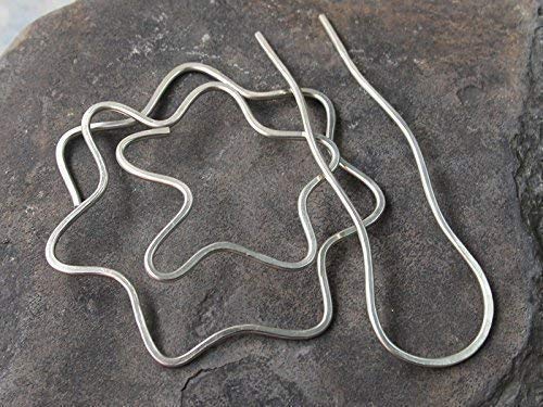 Wave Plain Hammered Bun Holder Clip with Fork Metal Jewelry Hair Accessories women gift image 4