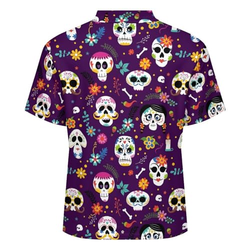 Mexican Skull Matching Golf Shirts
