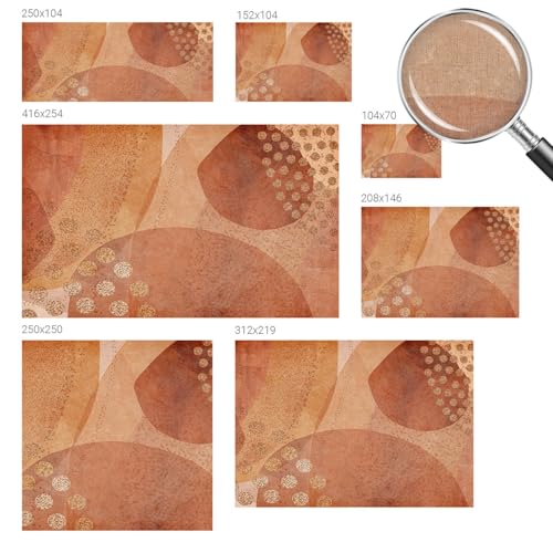 Murales de pared pelar y pegar de 104x70 cm con elegantes composiciones terrosas 6