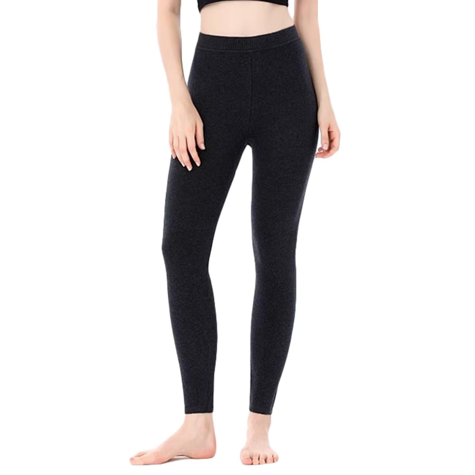 Thermal Leggings Womens,High Waisted Long Johns for Ladies,100% Cashmere Winter Thermal Underwear Bottoms Pants