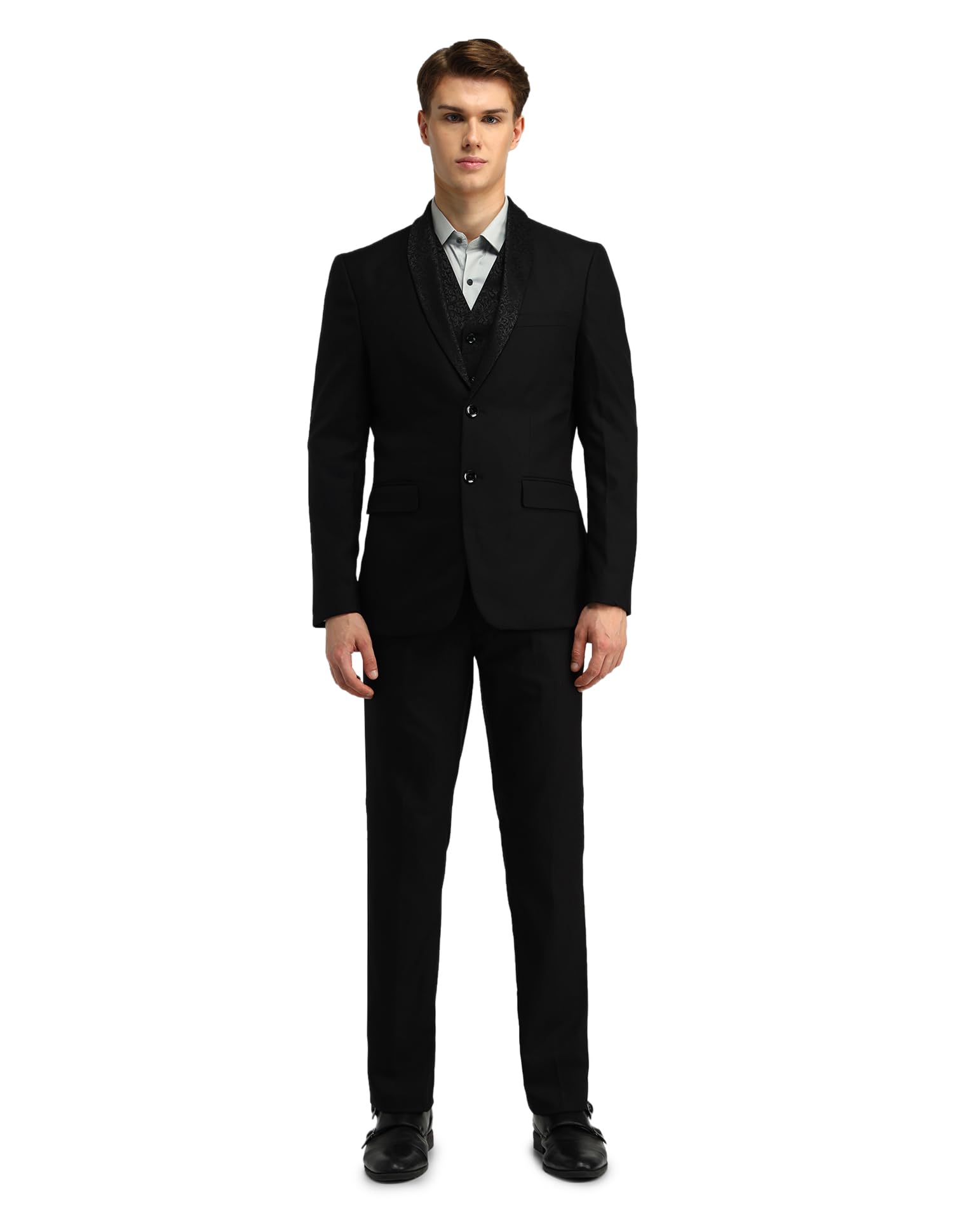 Men's Polyester Classic Business Suit Pants Set