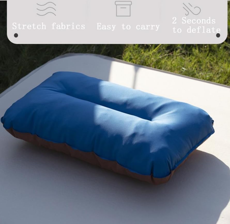 Luminexia Cuscino da Campeggio con Custodia,Cuscino da Viaggio Ultraleggero,Comodo Cuscini Gonfiabili Ergonomico per Supporto del Collo,Piccolo Cuscino Cervicale Morbido in Auto,Spiaggia,Ufficio