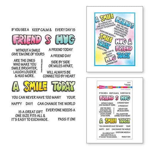 Spellbinders Stampendous FransFormer™ Friends Hugs Clear Stamps, Grey - Image 3