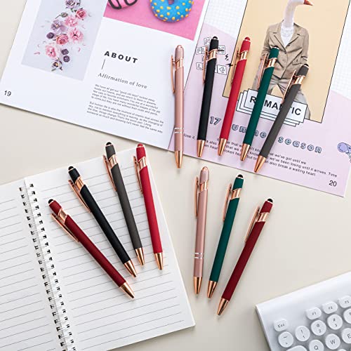 Pasisibick 12 Pieces Ballpoint Pen With Stylus Tip, 2 In 1 Stylus Pens Stylish Pen, Metal Stylus Pen For Touch Screens, 1.0 Mm Black Ink(Pack Of 12) #TOP4