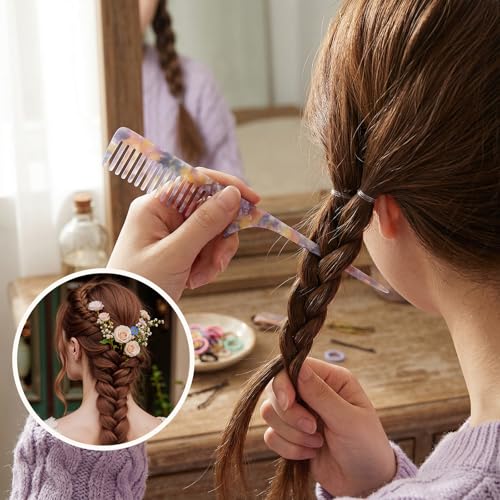2 Peines Ratón Cola para Mujer Estilistas de Cabello miniatura 7