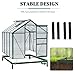 Outsunny 6' x 8' Greenhouse for Outdoors, Polycarbonate Greenhouse with Rain Gutter and Roof Vent, Aluminum Walk-in Green Houses for Outside for Patio Backyard Garden, Dark Green