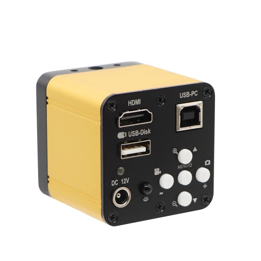 Kamera mikroskopowa HDMI HD 2MP 30FPS HDMI USB przemysłowa kamera do mikroskopii do mikroskopu lornetki trójokularowej (kolor: czerwony)