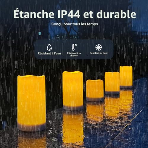 salipt Bougies Solaires Rechargeables, Étanches Sans Flamme – vue 3