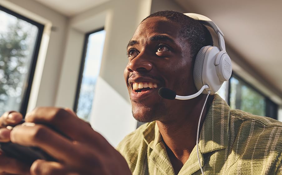 JBL, Fone de Ouvido Com Fio, Quantum 100M2, Headset Gamer, Over Ear, Microfone Removível - Preto