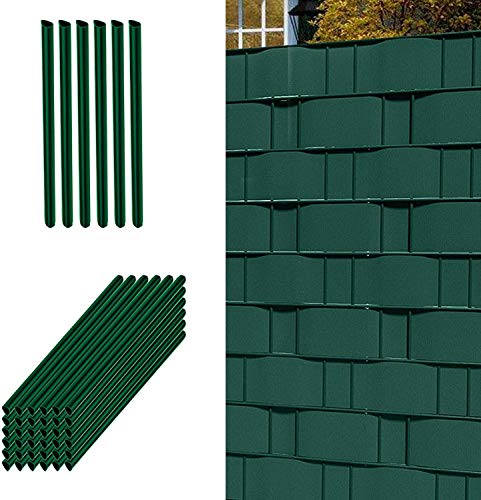 AlaskaPrint 30xClip di Montaggio Clips di Fissaggio per Strisce di Protezione visiva PVC Strisce di Fissaggio Tappetini a Doppia Asta Verde