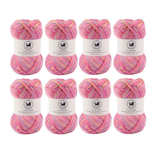 Image of Nestnhaven Acrowools Fleure Hand Knitting and Crochet Yarn. Pack of 1 Ball - 100gms. Shade no - NNHF (Multicolor16) | (800 Gm)