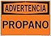 Vestil SI-W-33-E-AL-063-S PROPANE/PROPANO Warning Sign, Aluminum, 0.063" Overall Size, 20.5" W x 14.5" H