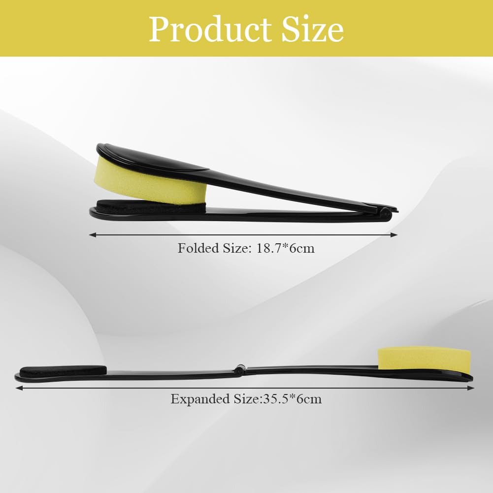 LOPHE Tanning Back Applicator, Applicateur Dos Autobronzant, Applicateur de lotion à manche, Applicateur arrière pour Le Dos des Femmes et hommes, les Zones Difficiles,Jaune