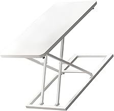 Mesa elevatória para laptop, mesa elevatória para computador em pé, 7 engrenagens, comutação em pé para escritório (branco)