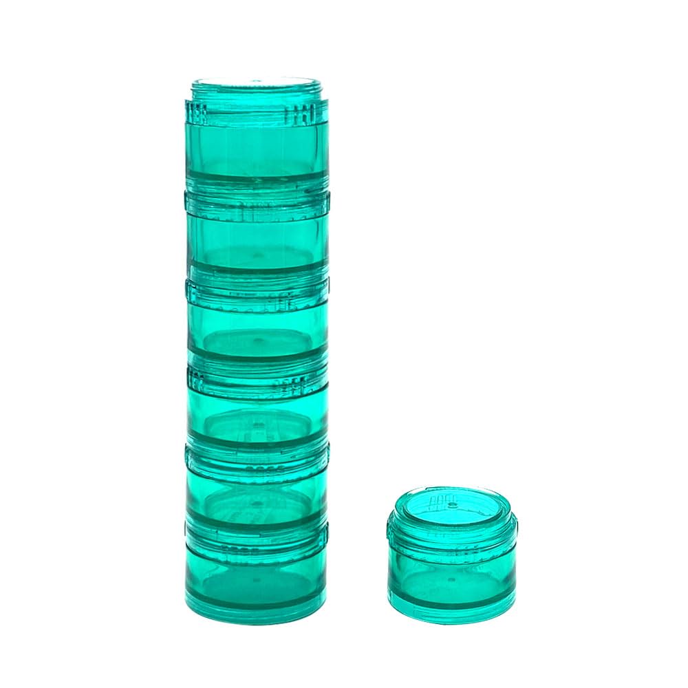 HaiSea Weekly Travel Pill Planner-Monthly Pill Organizer, Daily Month Pill Box-Separate AM/PM Compartments Colors Vary (Green)