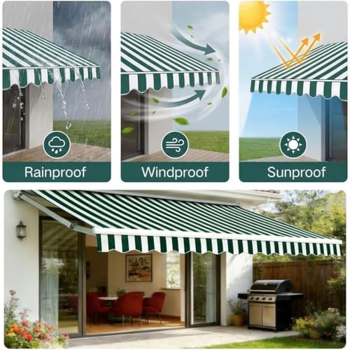Auvent de terrasse rétractable et imperméable pour protection soleil jardin