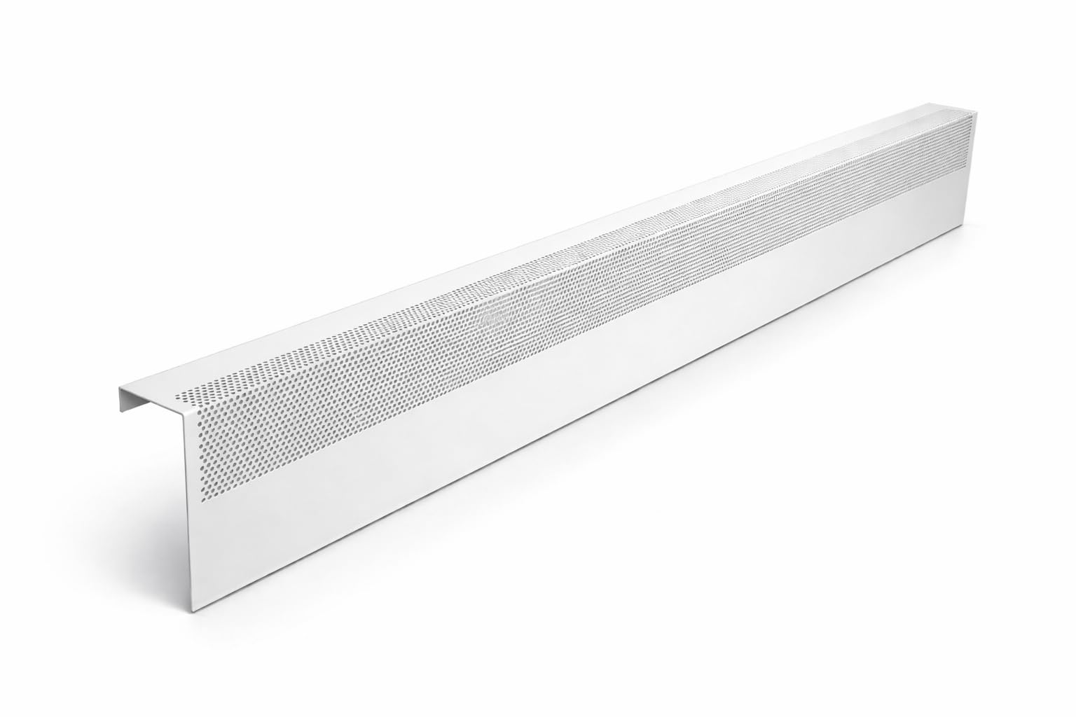 Baseboarders Basic Series 5 ft (60 in) Galvanized Steel Slip-On Baseboard Heater Cover, Rust Resistant, White, for Hydronic Hot-Water Systems