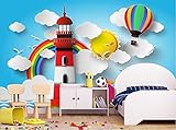 Weaeo 3D Wallpaper Benutzerdefinierte Mural Vlies 3D Wallpaper Cartoon 3D Kinderzimmer Hintergrund Wall Fototapete Für Wände 3D-120X100Cm