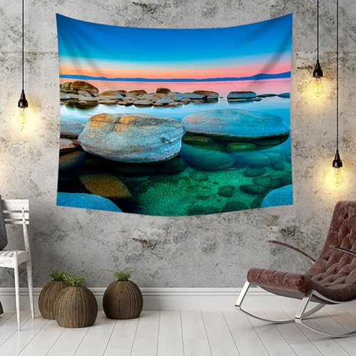 Tapisserie murale grande taille 300x256 decoration salon moderne mer - 3