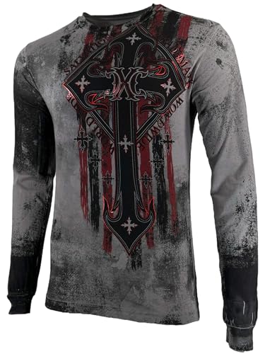Xtreme Couture by Affliction Men's Long Sleeve T-Shirt Liberty Crusade4