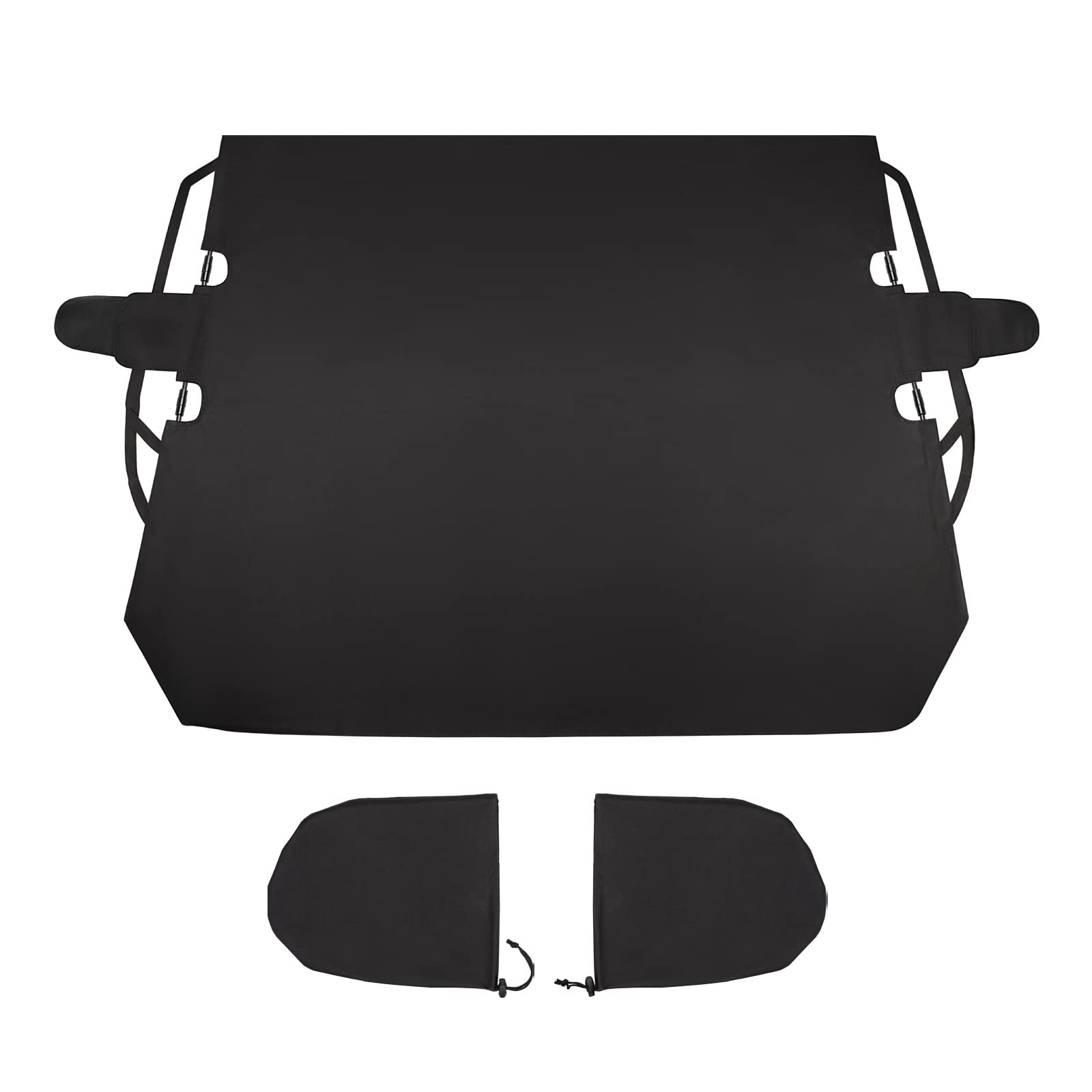 Photo 1 of KUST Windshield Cover for 2015-2023 Ford Mustang/2021-2023 Bronco Snow Frost Ice Cover Sunshade Mirror Wiper Protector Thicken All Weather Windproof Waterproof Anti-Theft