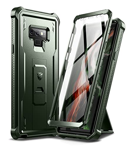 Dexnor Full Body Case for Samsung Galaxy Note 9/6.4 inches, [Built in Screen Protector and Kickstand] Heavy Duty Military Grade Protection Shockproof Protective Cover for Galaxy Note 9,Army Green