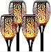 Produktbild Solarleuchten Flammenlicht Garten, Swonuk IP67 Wasserdicht Solarlampen 33 LED Solar Flammenlicht Draussen mit Solar Tanzflammen für Dekoration, Terrasse, Außenterrasse,Auffahrt, Weg - 4 Stück(33 LED)