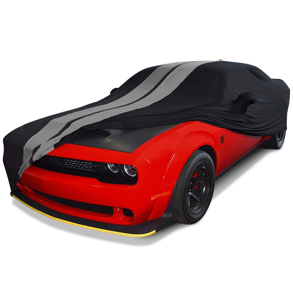 SR1 USA Dodge Challenger Custom Fit Car Cover - Indoor Ultraguard Stretch Satin - Protect from Dust - — view 6