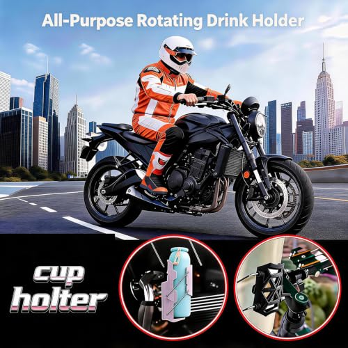 Portavasos universal para motocicleta con rotación 360° miniatura 6