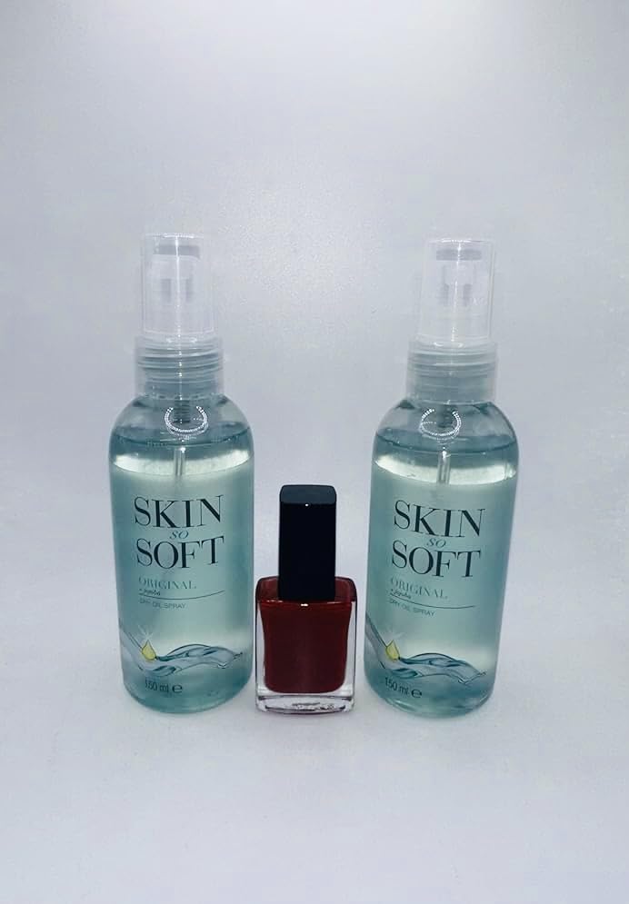 Skin So Soft Dry Oil Spray with Citronella - the Perfect Alternative to Mosquito Repellant (Pack of 2). Free Nail Polish with Every Set