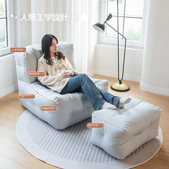 怠惰なソファカバー パッドなしの椅子 フランネル リクライニング  