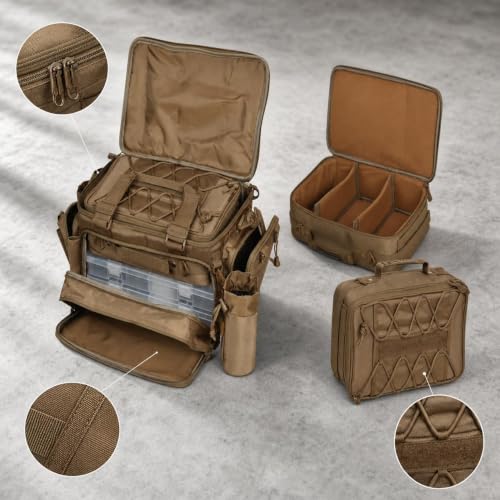 Mochila pesca impermeable de nylon de alta resistencia con multibolsillos 2
