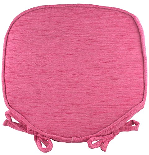 Cojines de silla en chenilla rosa y almohadillas de pared de lujo
