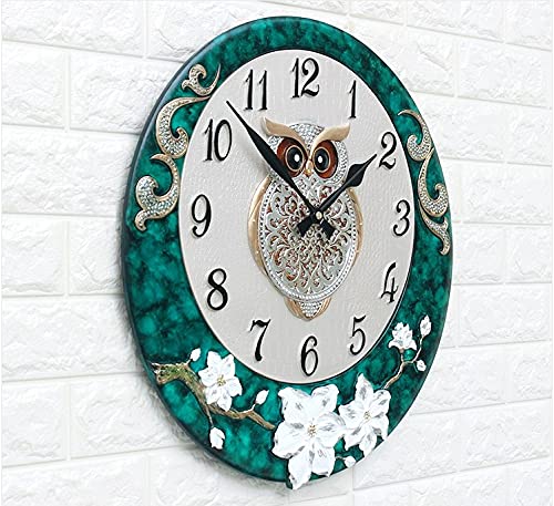 Green Owl Wall Clock, Gift, Wall Clock, Stylish, Wall Clock, Scandinavian, Clock, Interior #TOP1