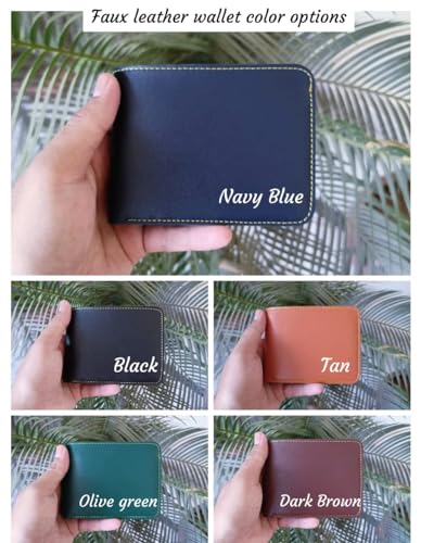 Image of Personalized Couple Wallet Gift Set | Custom Name Engraved Bifold Wallet for Men & Ladies Clutch Combo | Premium Faux Leather | Anniversary Wedding Gift for Husband Wife