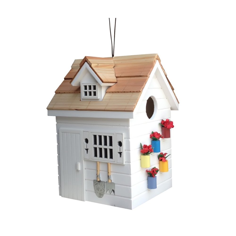 Home Bazaar Hb-9504Ws Potting Shed Birdhouse - White