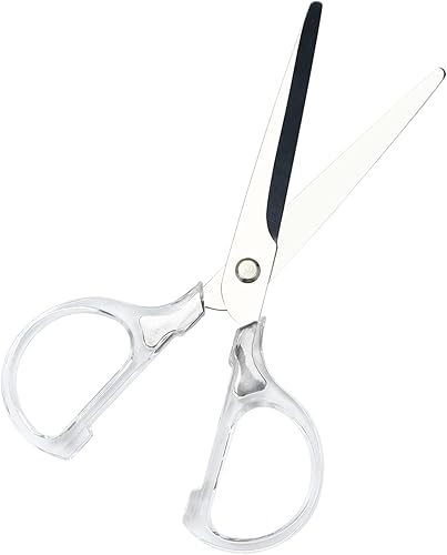 Tijeras acrílicas, tijeras de acero inoxidable con mango acrílico transparente para oficina, tijeras de acrílico para cortar artes, tela,