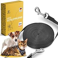 Tierhood Schleppleine 5m / 10m / 15m für Katzen - Katzenleine - extra leichte Leine für Katzen - Cat leash - Katzenleine mit Handschlaufe - Katzenleine lang für maximale Freiheit - Größe: 5m