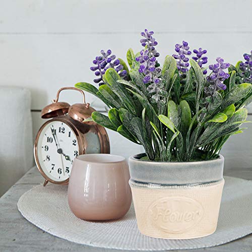 image for winemana Artificial Lavender Potted Plants, 9 X 8 X 3.8 in, Faux Flowe