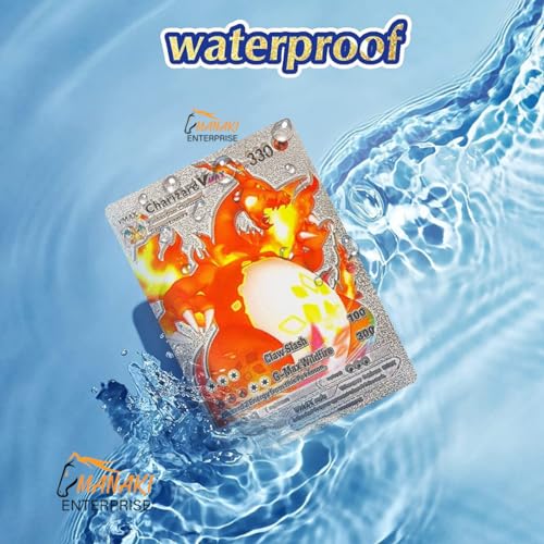 Image of MANAKI ENTERPRISE 55 Pcs Silver Foil Card Assorted Cards Tcg Deck Box - V Series Cards Vmax Gx Rare Golden Cards And Common-Rare Mystery Card(Silver) For Kids